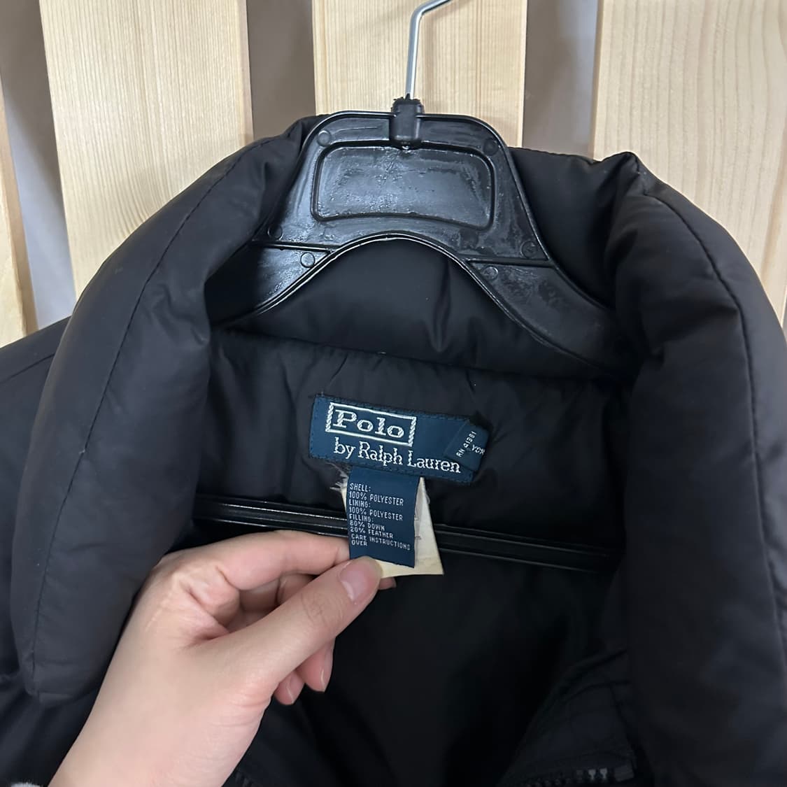 (M) 폴로 랄프로렌 블랙 덕다운 푸퍼 패딩 상품이미지5