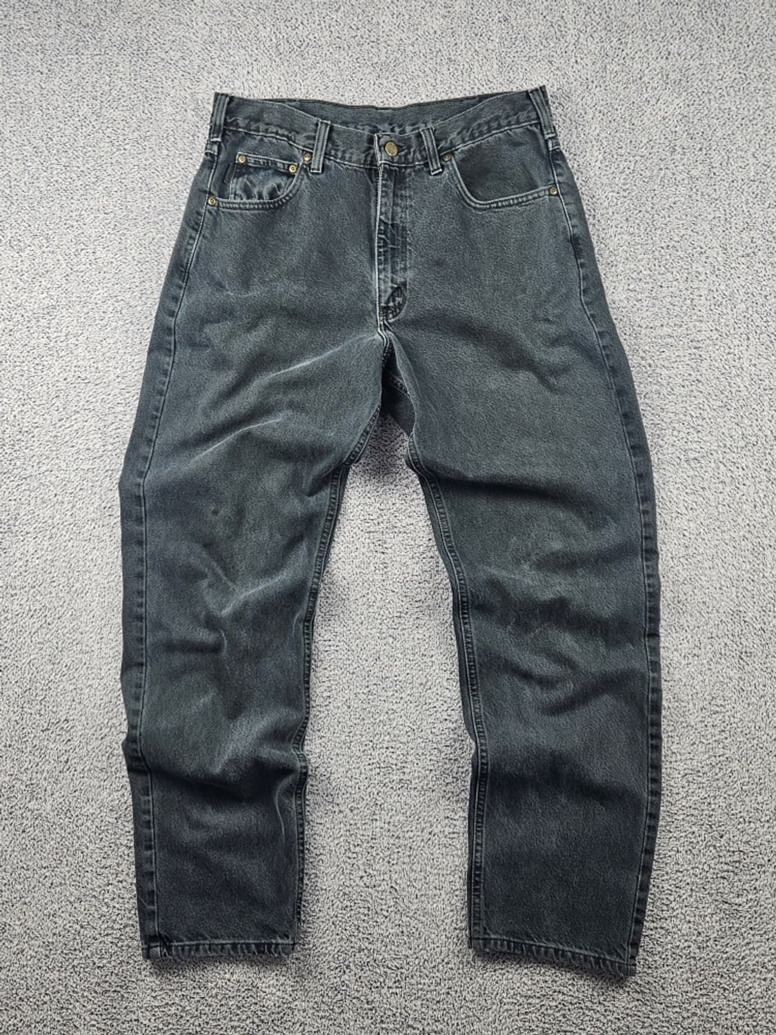 칼하트 블랙 다이드 데님 워크 팬츠 ( 34X32 ) / 10625 상품이미지1