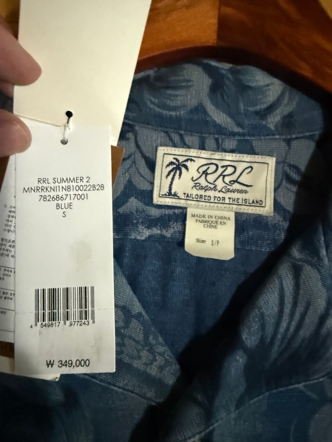 RRL 인디고 하와이안 셔츠 상품이미지2