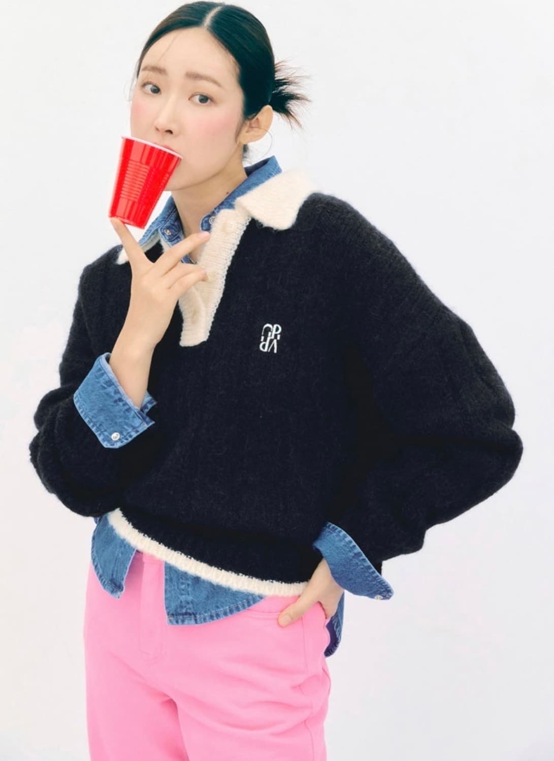 그로브스토어 21FW soft knit navy 소프트 카라니트 네이비 상품이미지2
