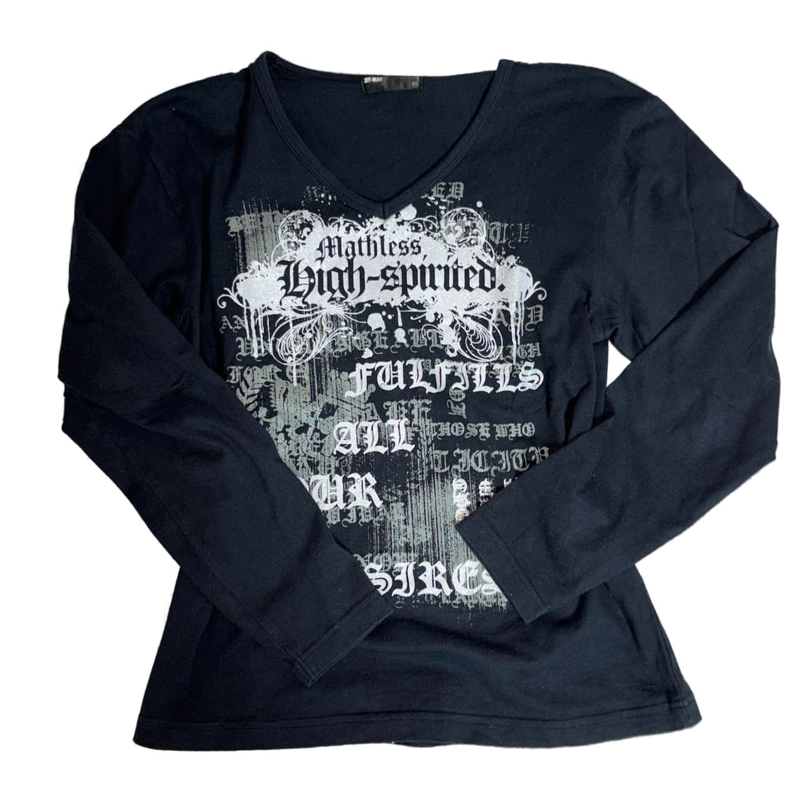 Y2K 블랙 글리터 롱슬리브 상품이미지2