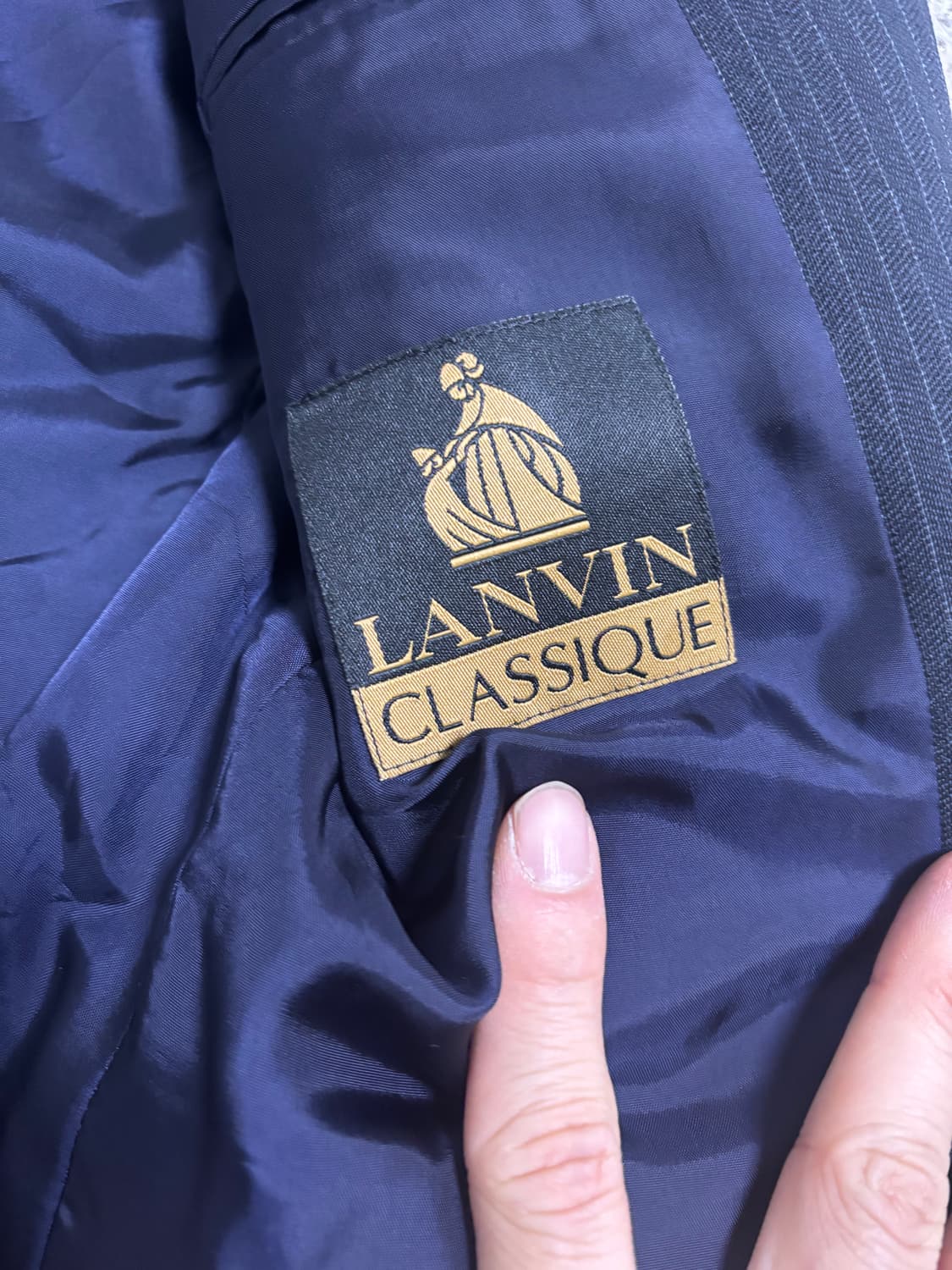 일제 랑방 스트라이프 블레이저 사이즈 105 상품이미지4