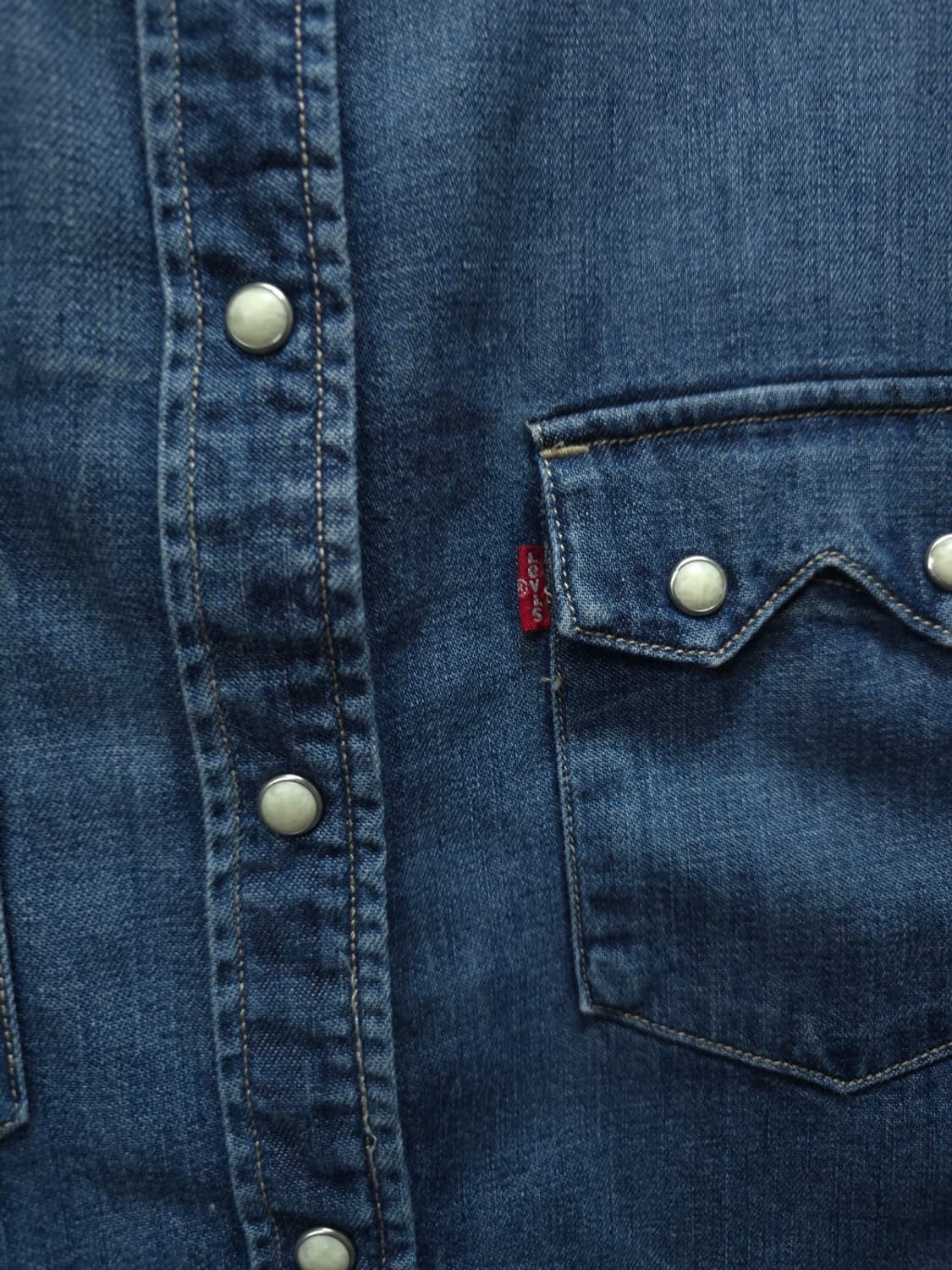 리바이스 여성 웨스턴 자수 데님 셔츠 중청(66~66반) 상품이미지6