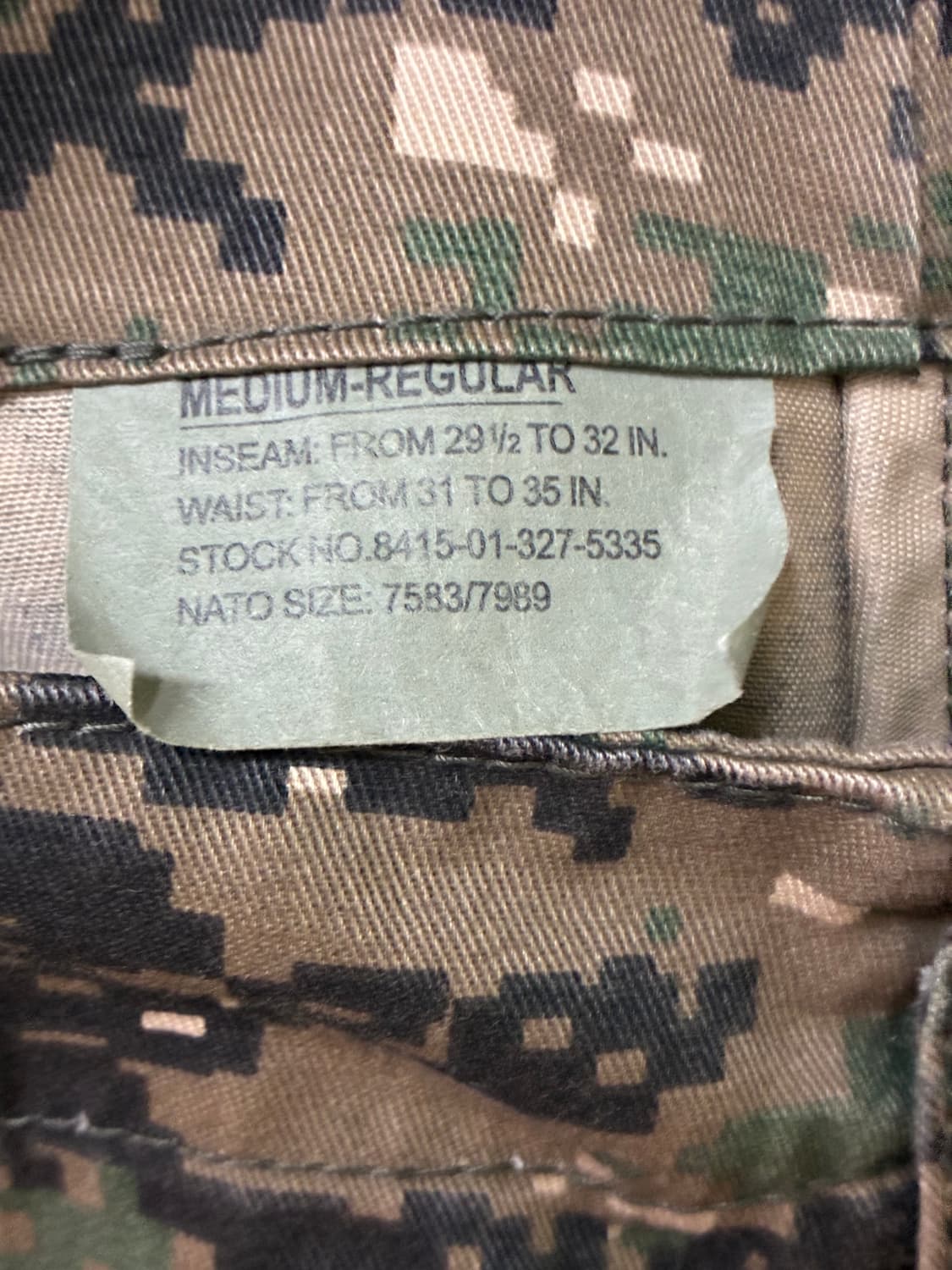 USMC (미 해병대) MARPAT 전투복 하의 상품이미지3