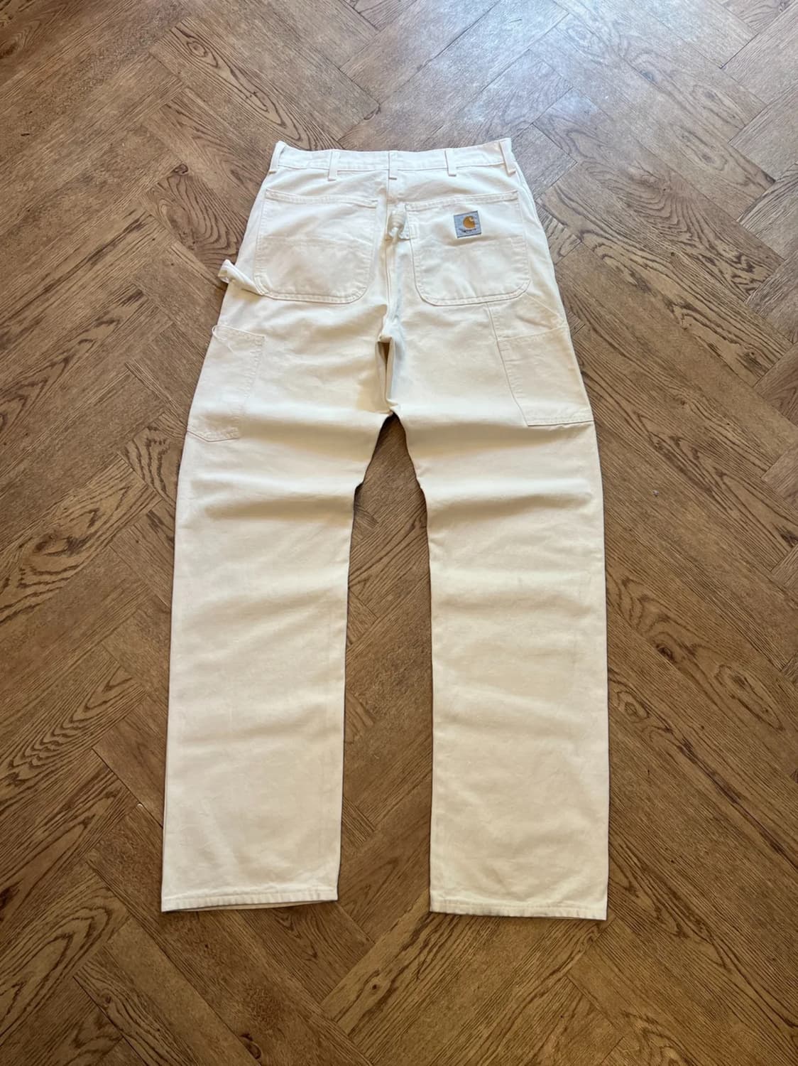 [32]90's 칼하트 Made in USA 에크루 카펜터 워크 팬츠 상품이미지1