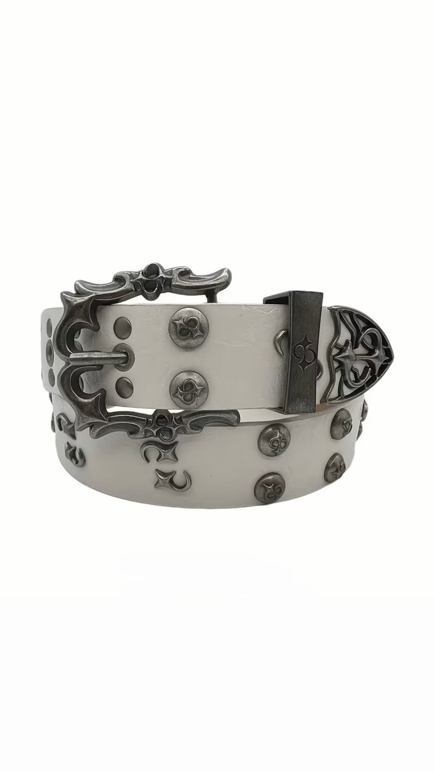 화이트 스터드 벨트 상품이미지1