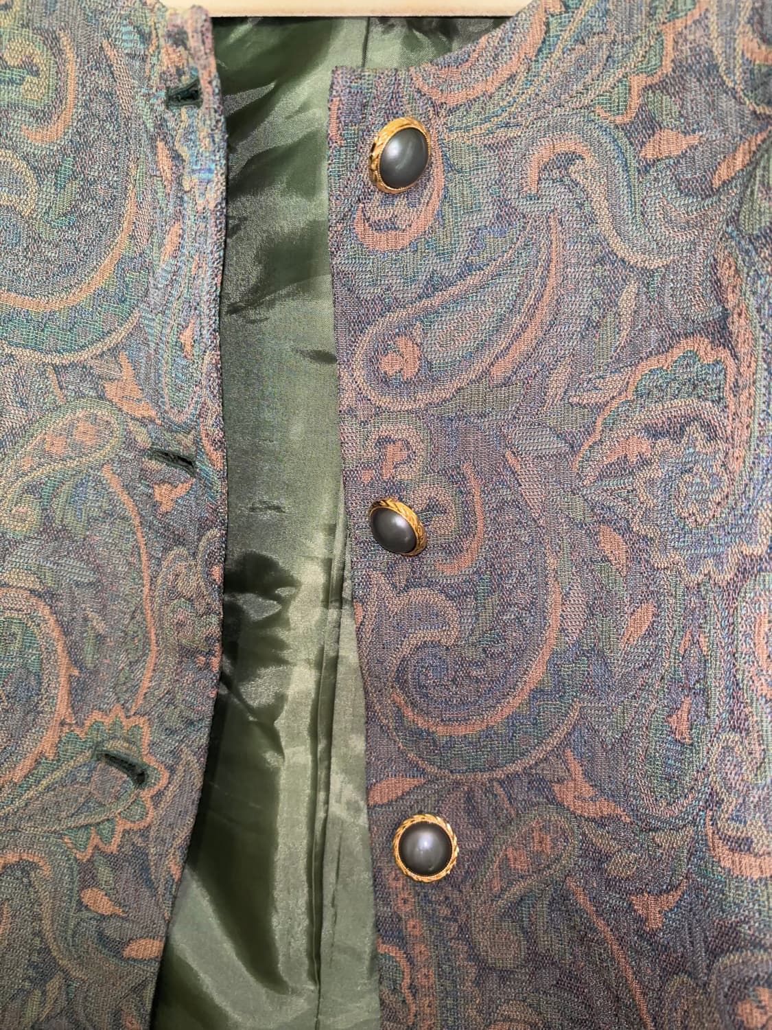 울60 아방가르드 에스닉 오리엔탈 페이즐리 패턴 빈티지 자켓 상품이미지6