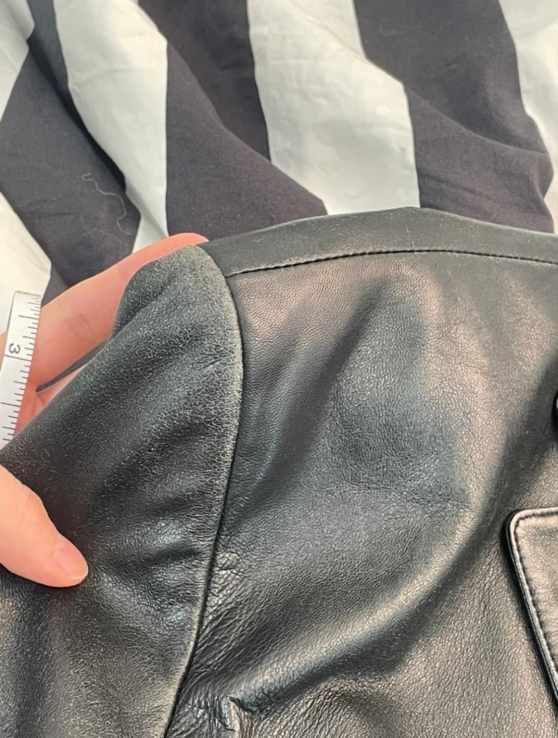 상아모피 블랙 양가죽 블레이저 95 상품이미지6