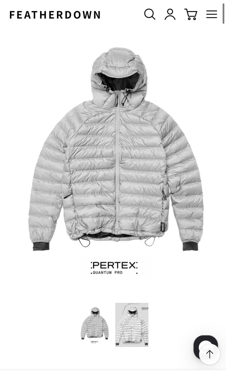 페더다운 그리드 경량패딩 상품이미지1