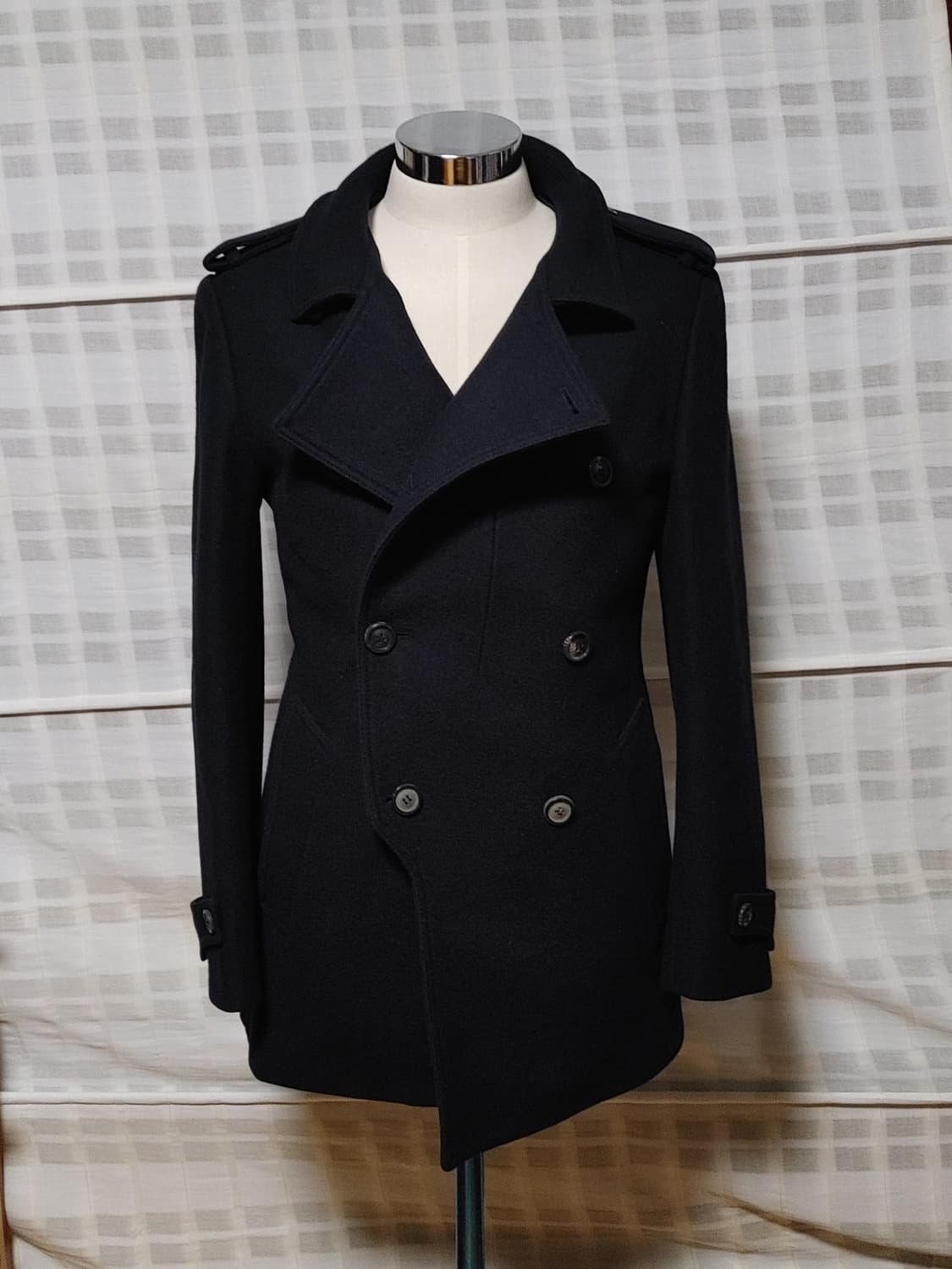 (SOLID HOMME) 솔리드옴므 블랙 피코트 100 (슬림) 상품이미지1