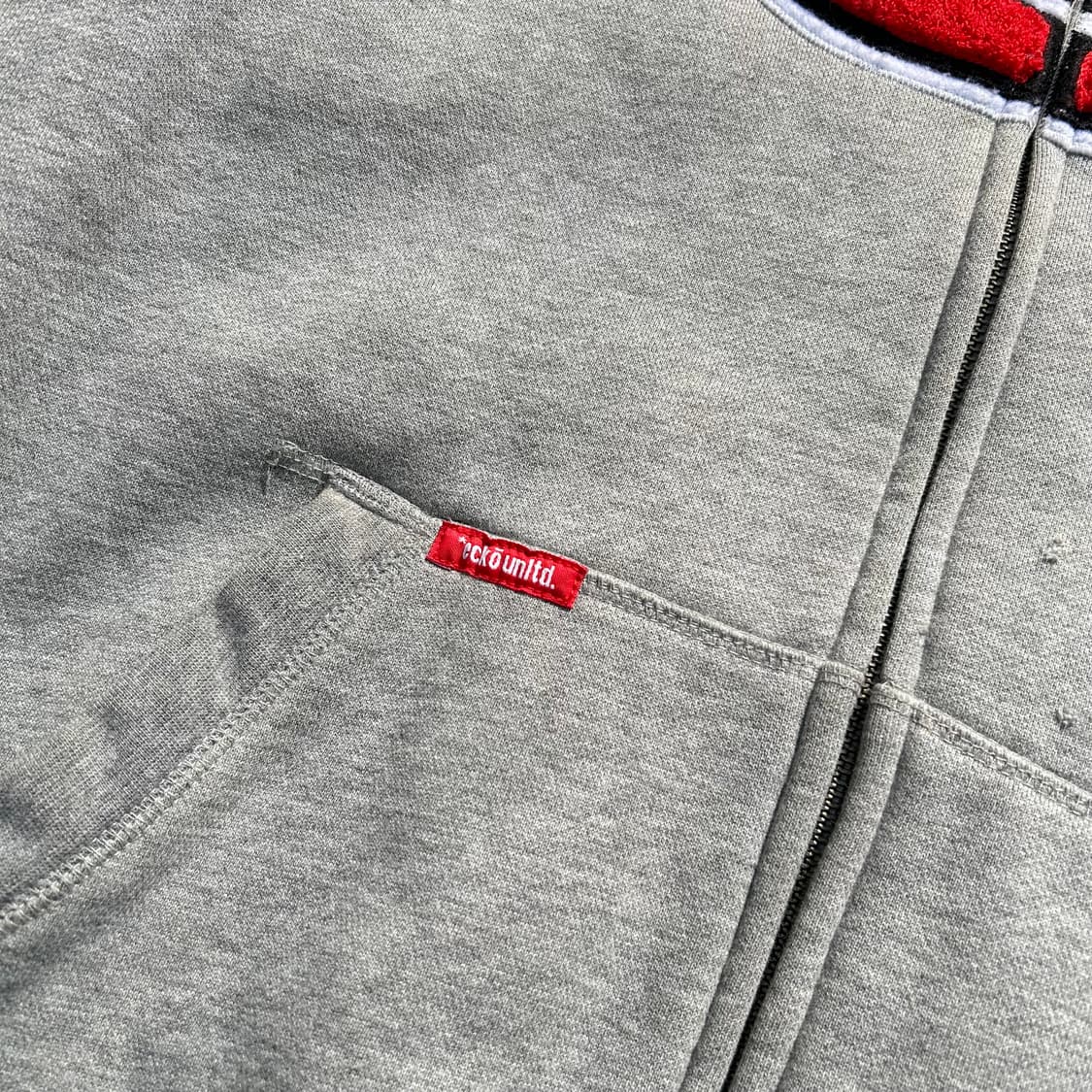 에코 올드스쿨 빅로고 헤비 후드집업 상품이미지4