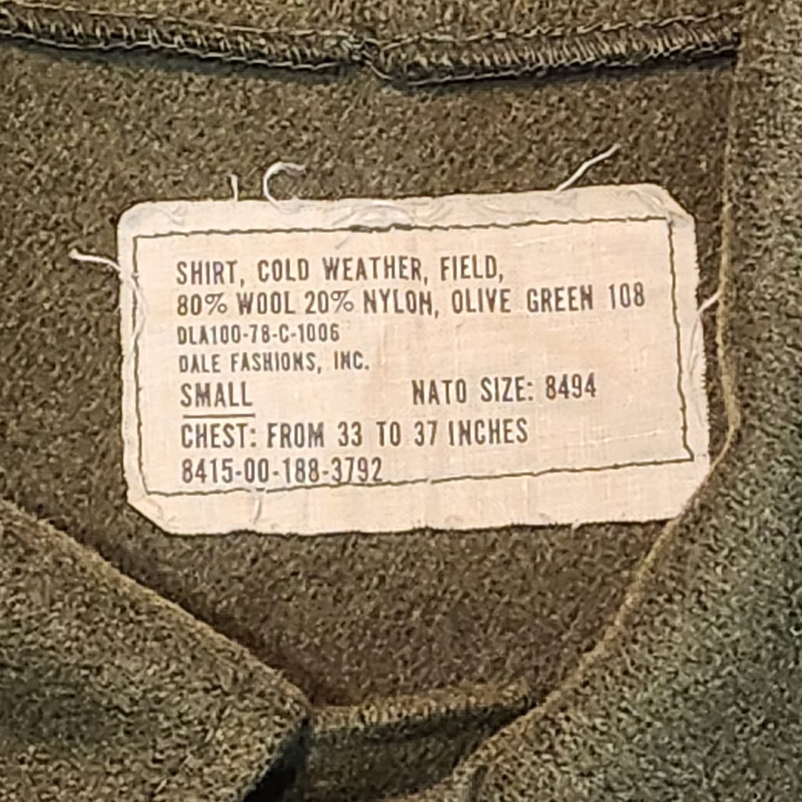 OG-108 울 밀리터리 필드 셔츠 상품이미지2