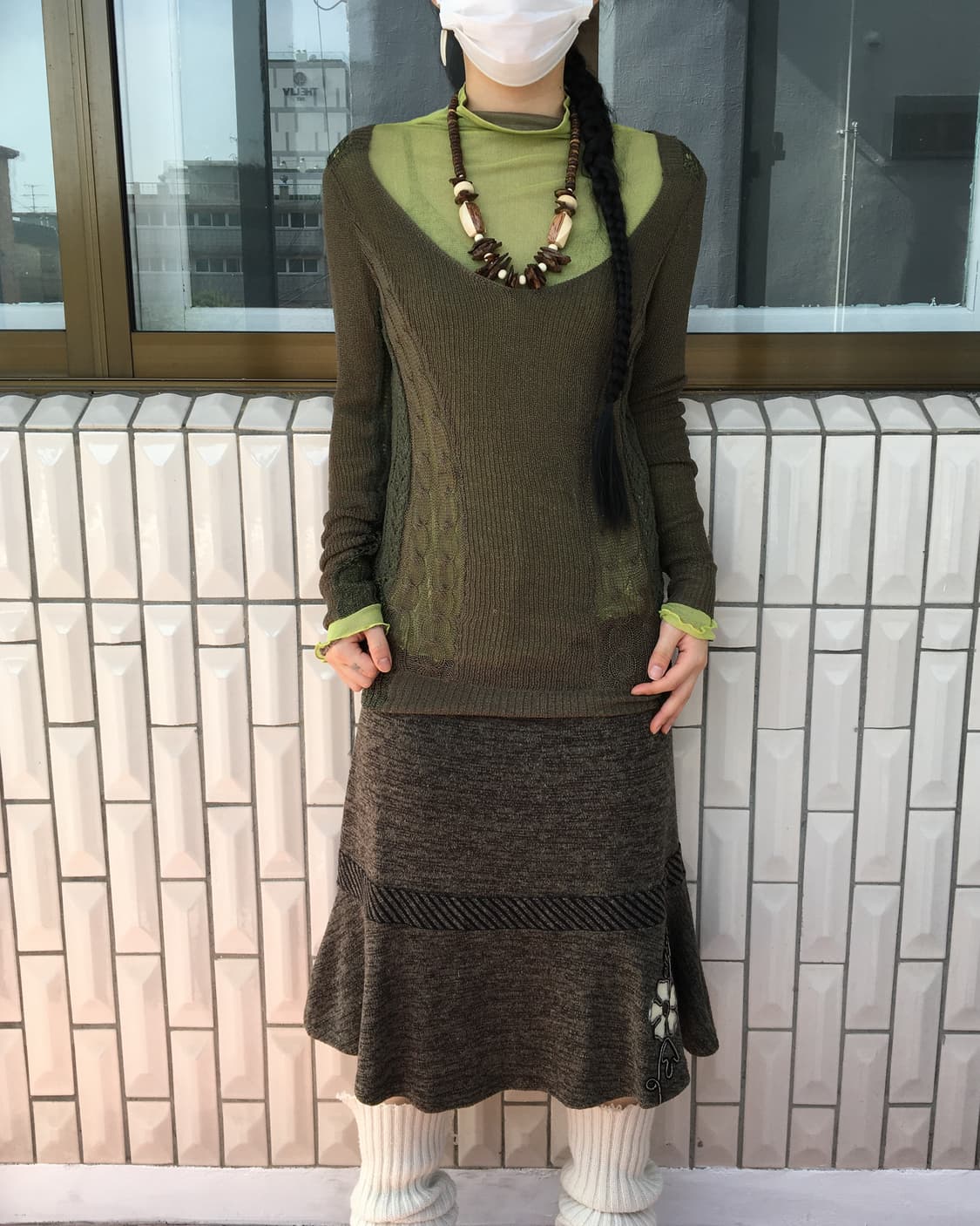 Reversible high neck mesh sleeve 상품이미지4