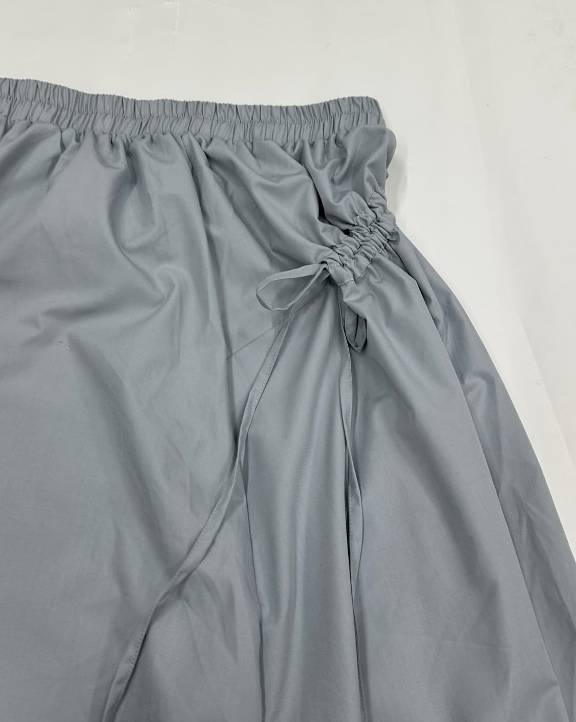 아이렛 셔링 포인트 롱 스커트 갸루 고프코어 스트릿 바람막이 스커트 상품이미지5