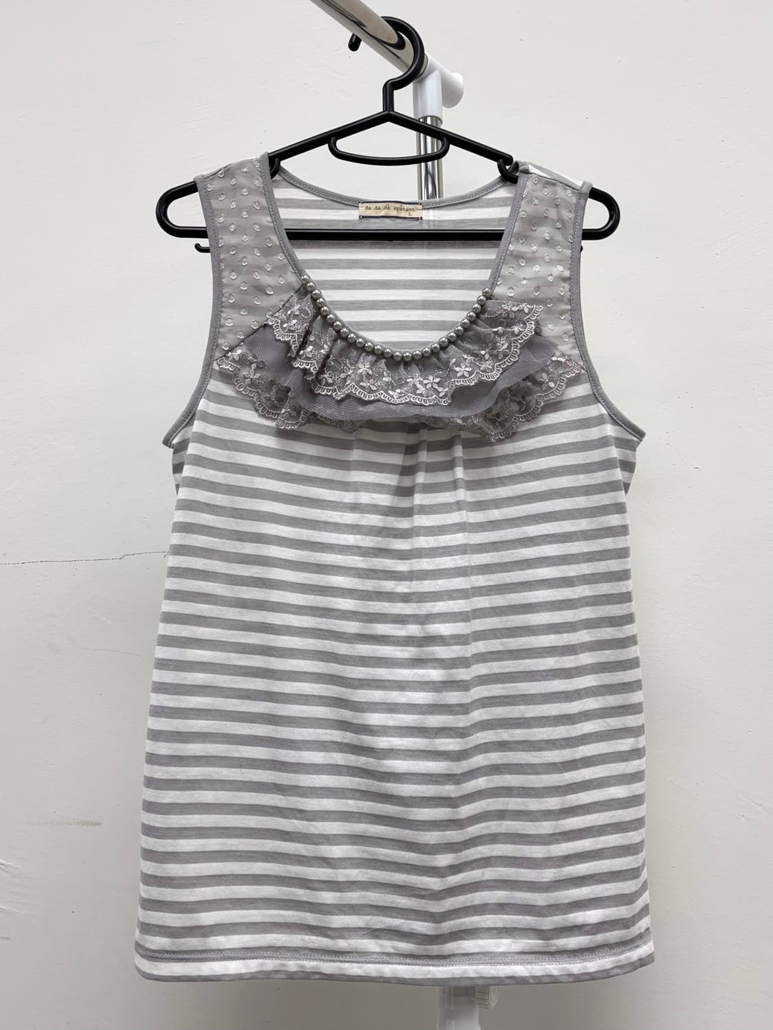 빈티지 그레이 슬리브리스 상품이미지4