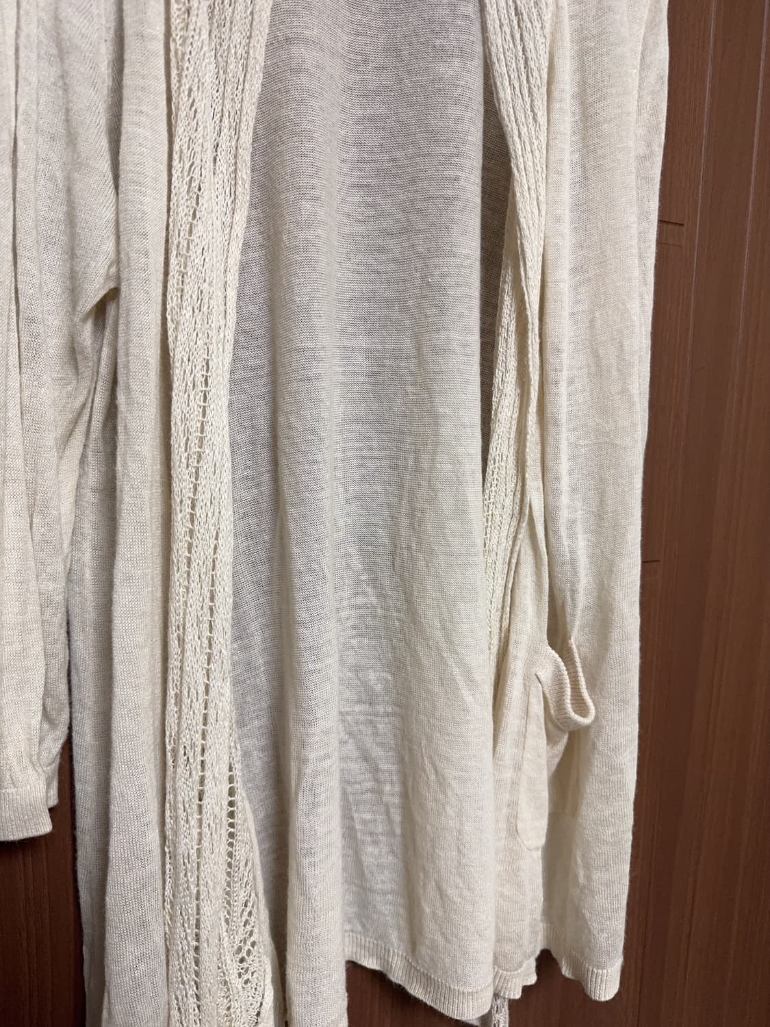 모리걸 하구미 일본 빈티지 아이보리 머플러 레이스 볼레로 가디건 상품이미지3
