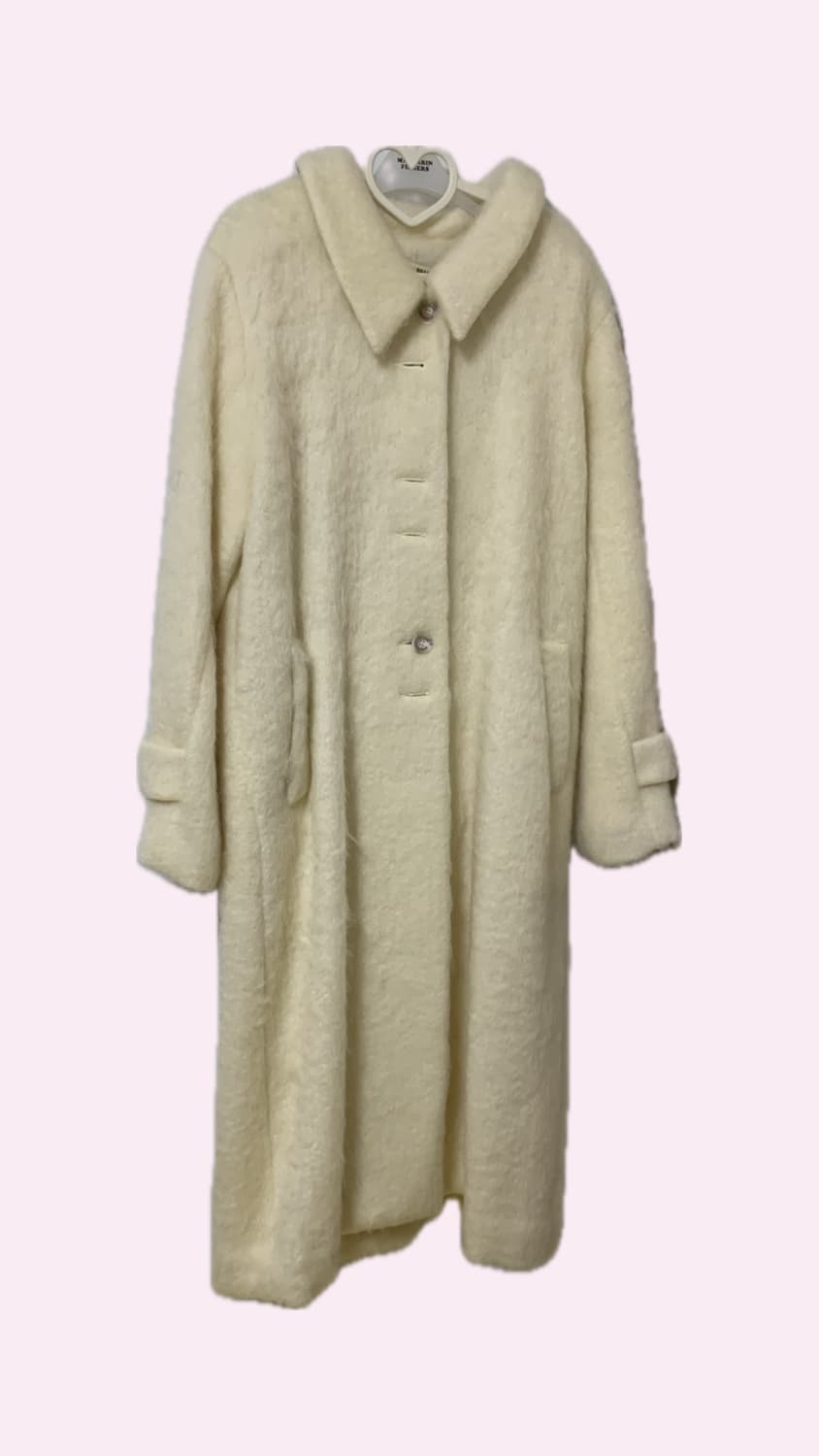 새상품 ) 마가린핑거스 헤어리 울 롱코트 (아이보리) 상품이미지7