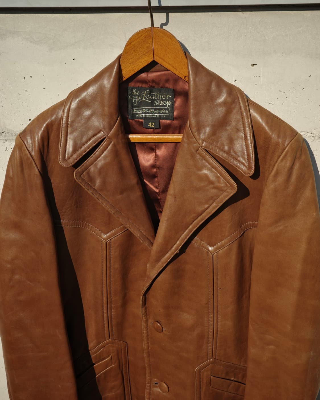 70s Sears Leather Shop 웨스턴 클래식 레더 자켓 상품이미지2