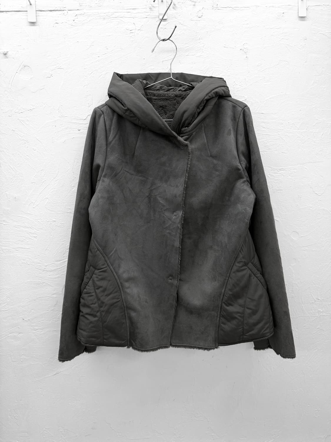 JPN 믹스드 무톤 후드 자켓 상품이미지1