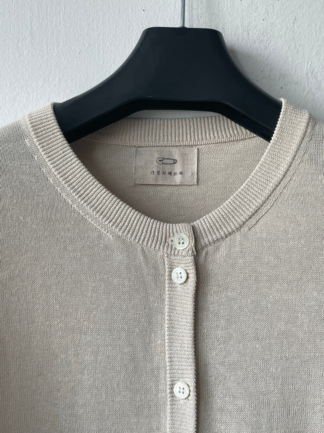 가정식패브릭 린넨 가디건 pale grey 새상품 상품이미지6