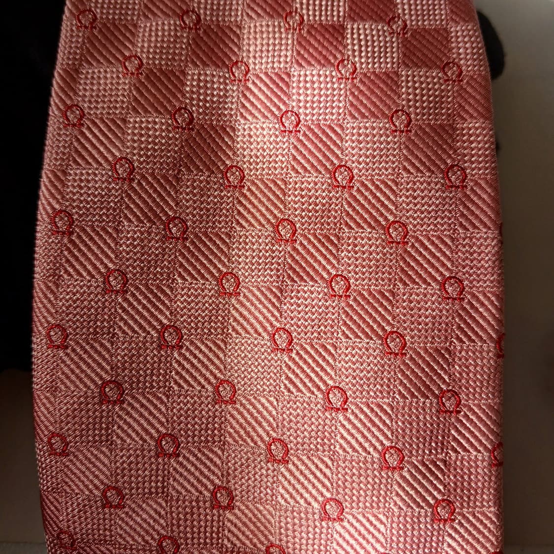 살바토레 페라가모 실크 핑크 간치니 넥타이 8.4cm A등급 A18844 상품이미지7