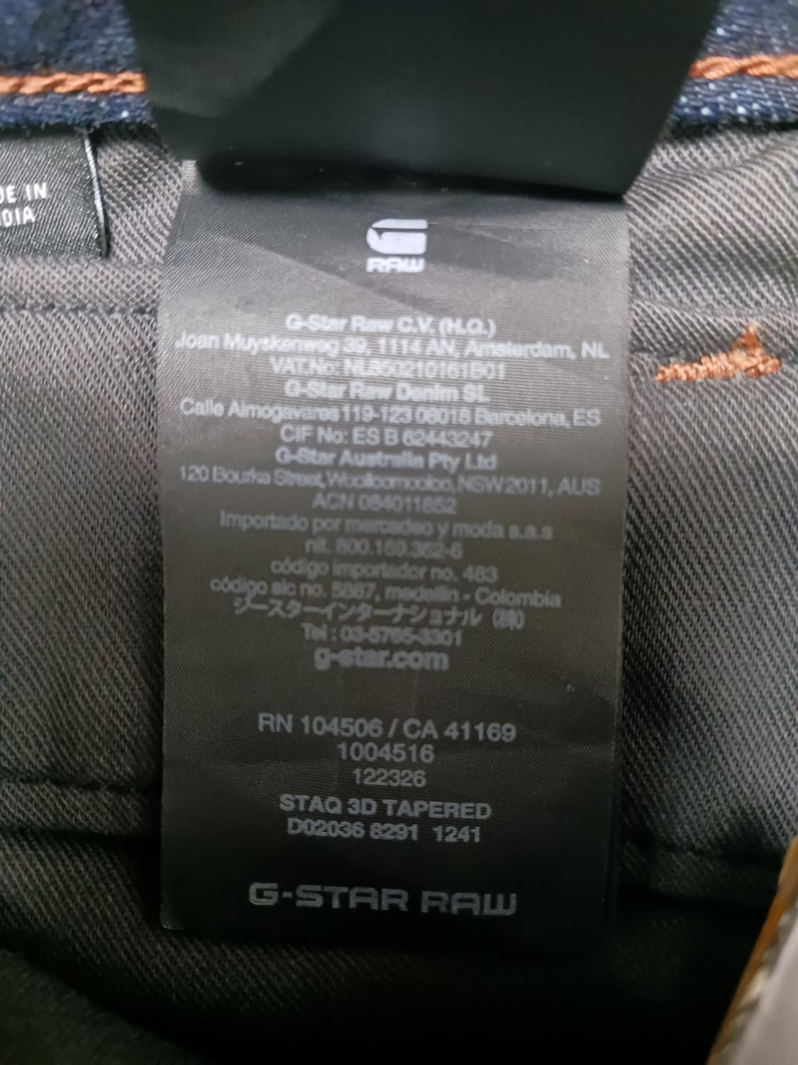 새제품 [34] 지스타로우 스타큐 3D 테이퍼드진 청바지 상품이미지10