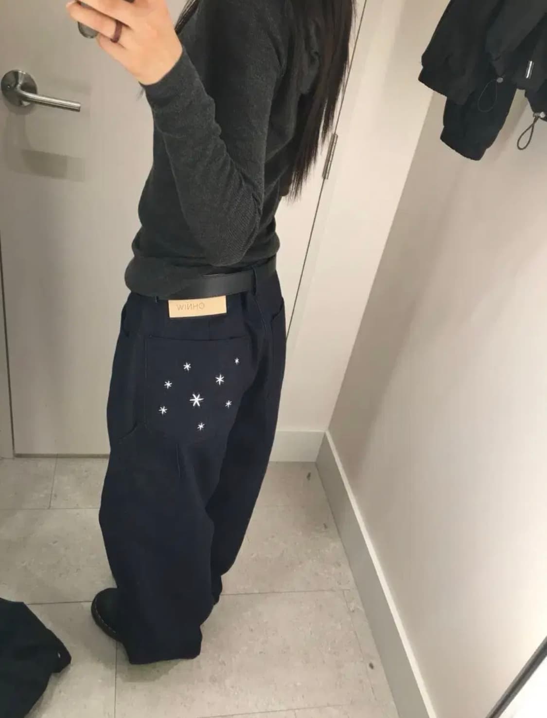 [새상품]시오아 스타 논페이드 데님 M 상품이미지1