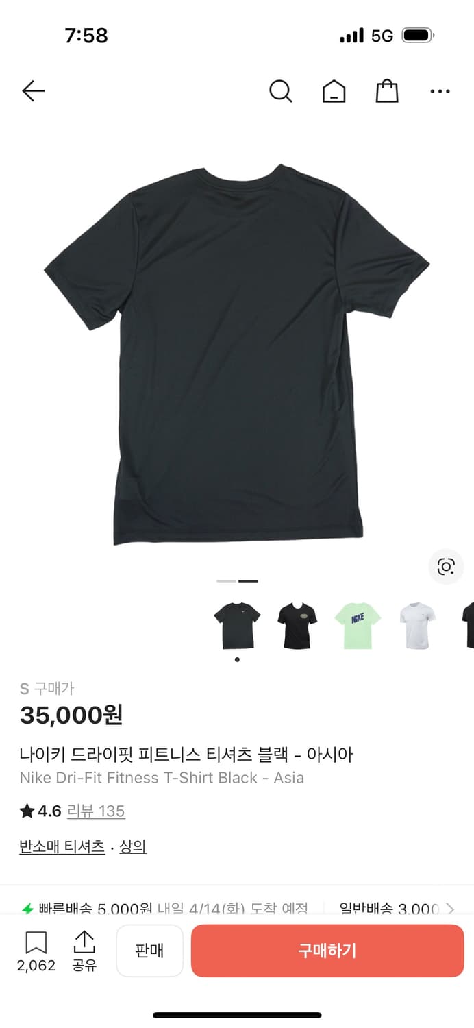 나이키 드라이핏 피트니스 블랙 S 미개봉 상품이미지2