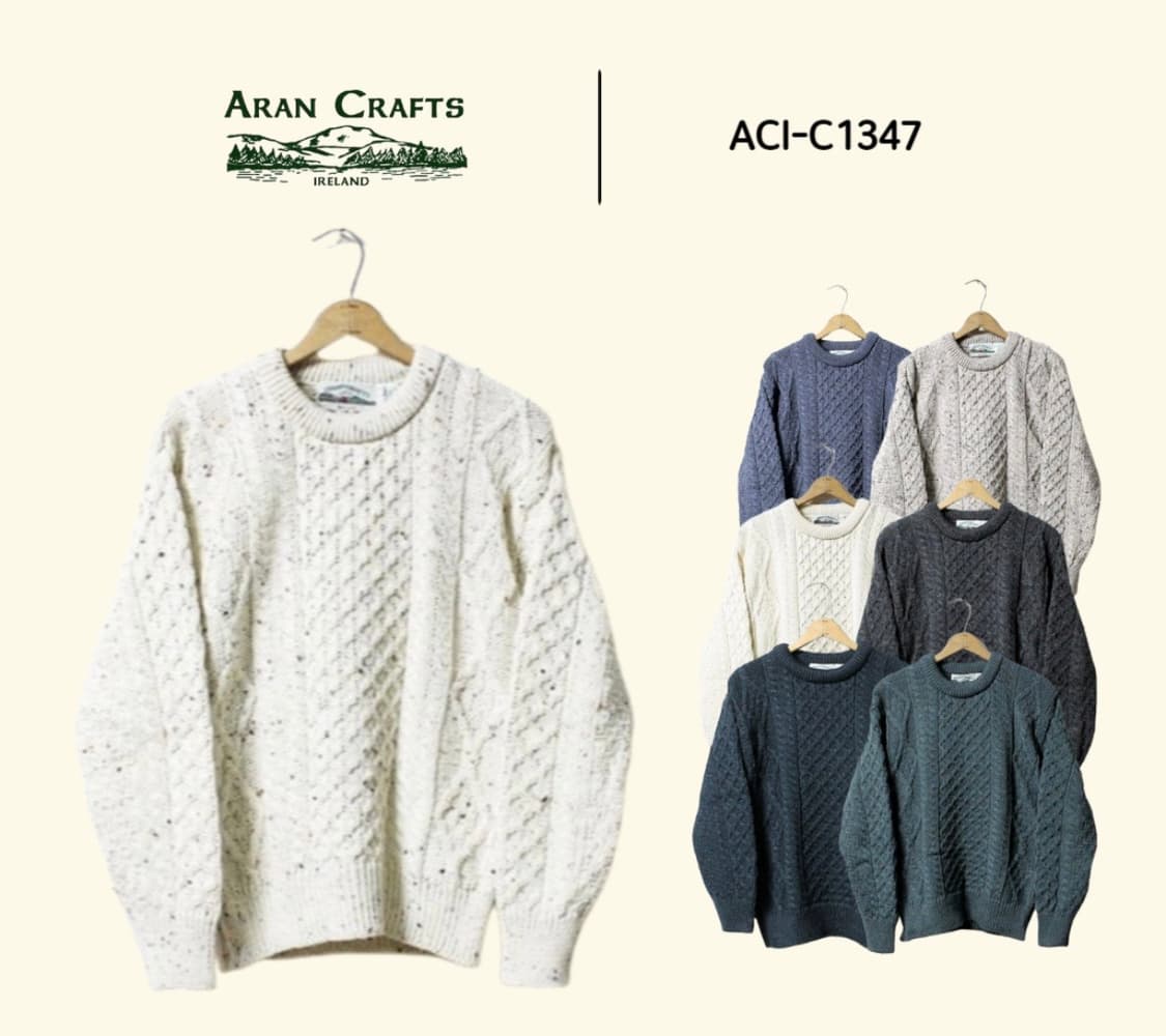 아란크래프트 피셔맨 니트 아이리쉬 앨런 크루넥 XS(여성 55-66) 상품이미지4