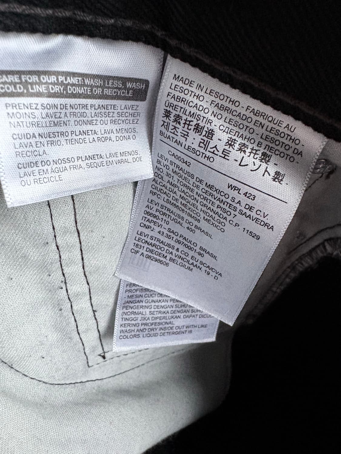 (33x32) 리바이스 517 블랙진 새상품 상품이미지6