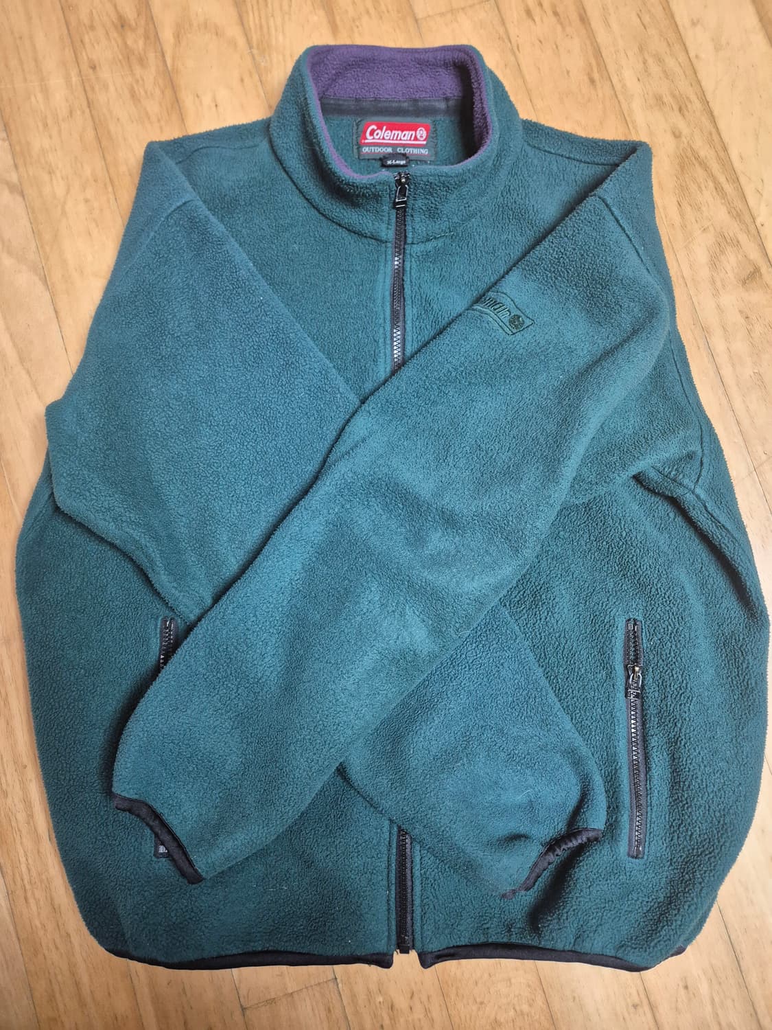 콜맨 후리스 집업 자켓 그린 xl  상품이미지3