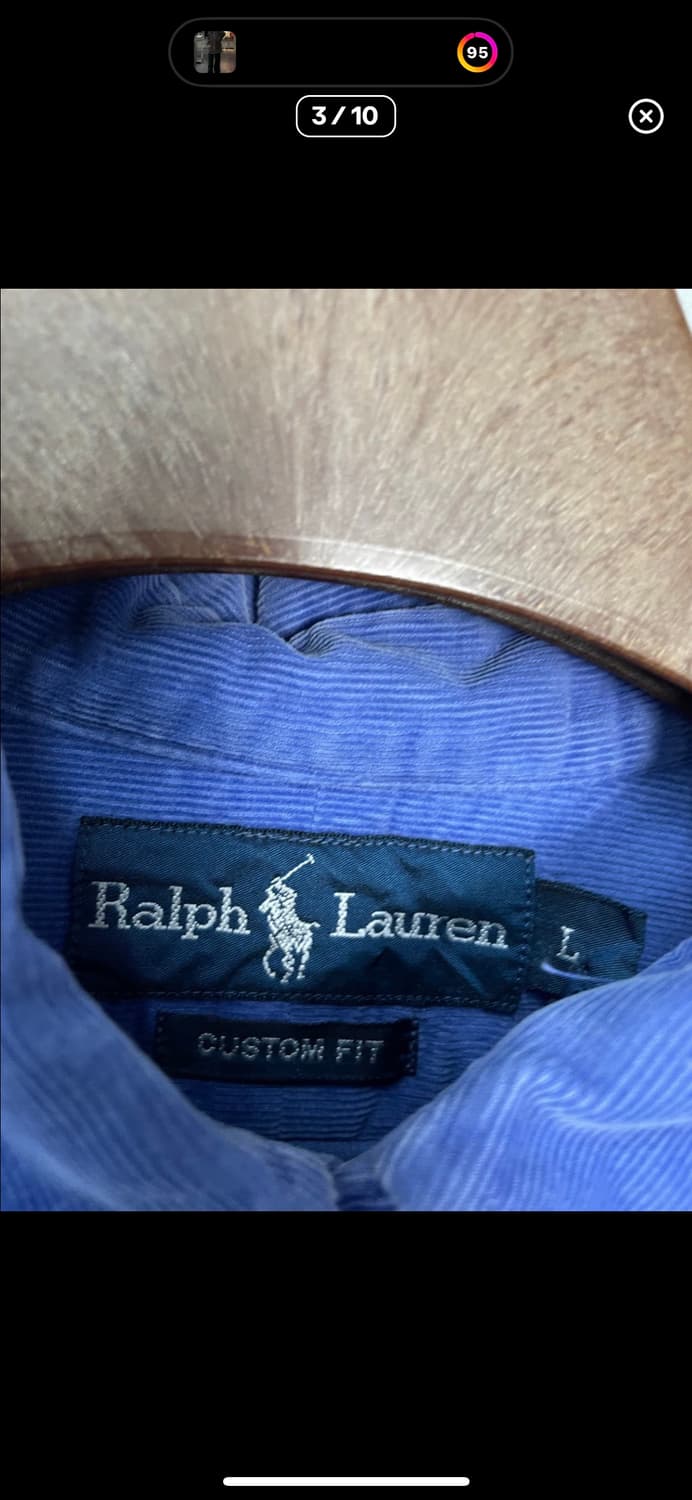 폴로랄프로렌 코듀로이 블루 셔츠  A3581 상품이미지3