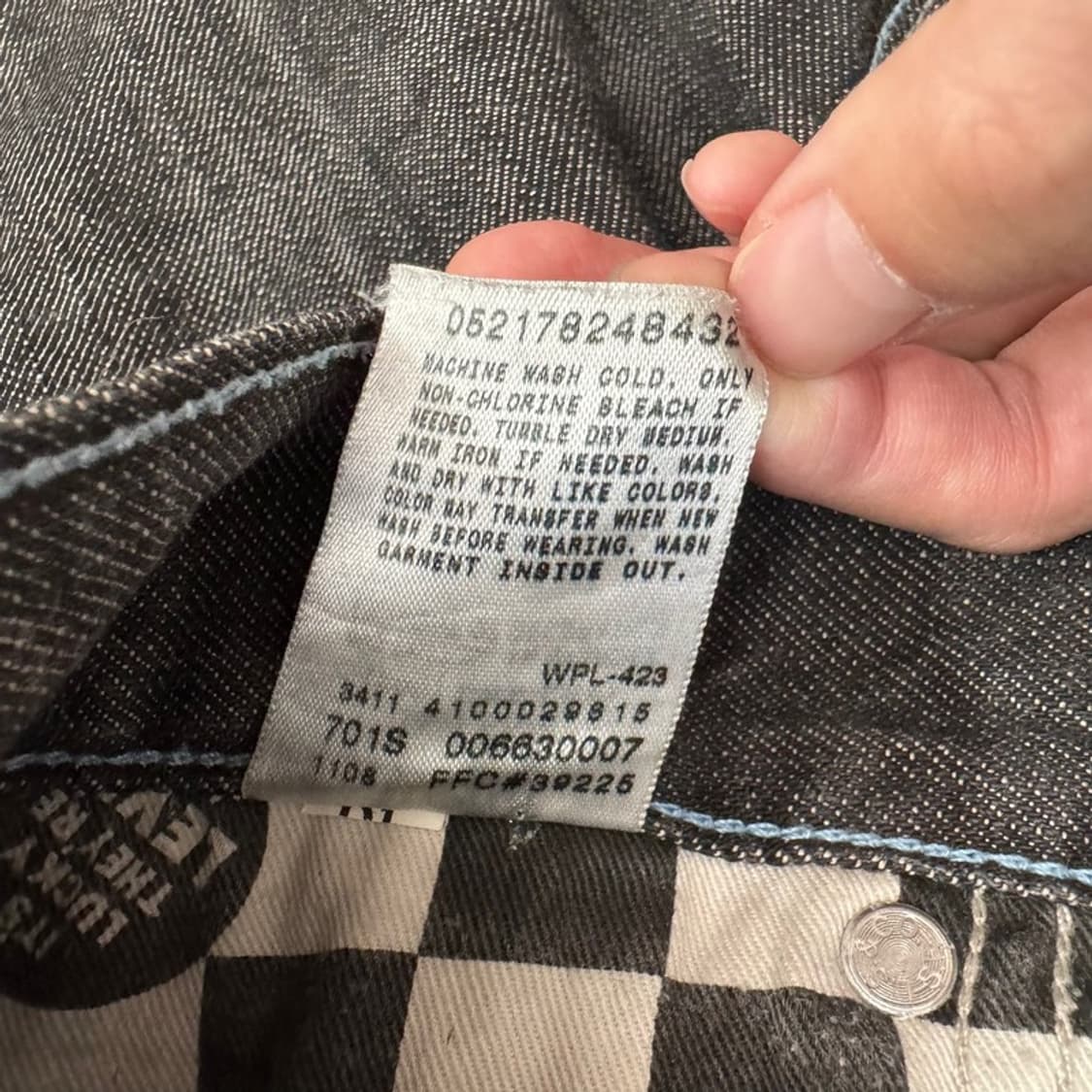 LEVI'S 514 블랙 데님 팬츠 W34 L32 상품이미지6