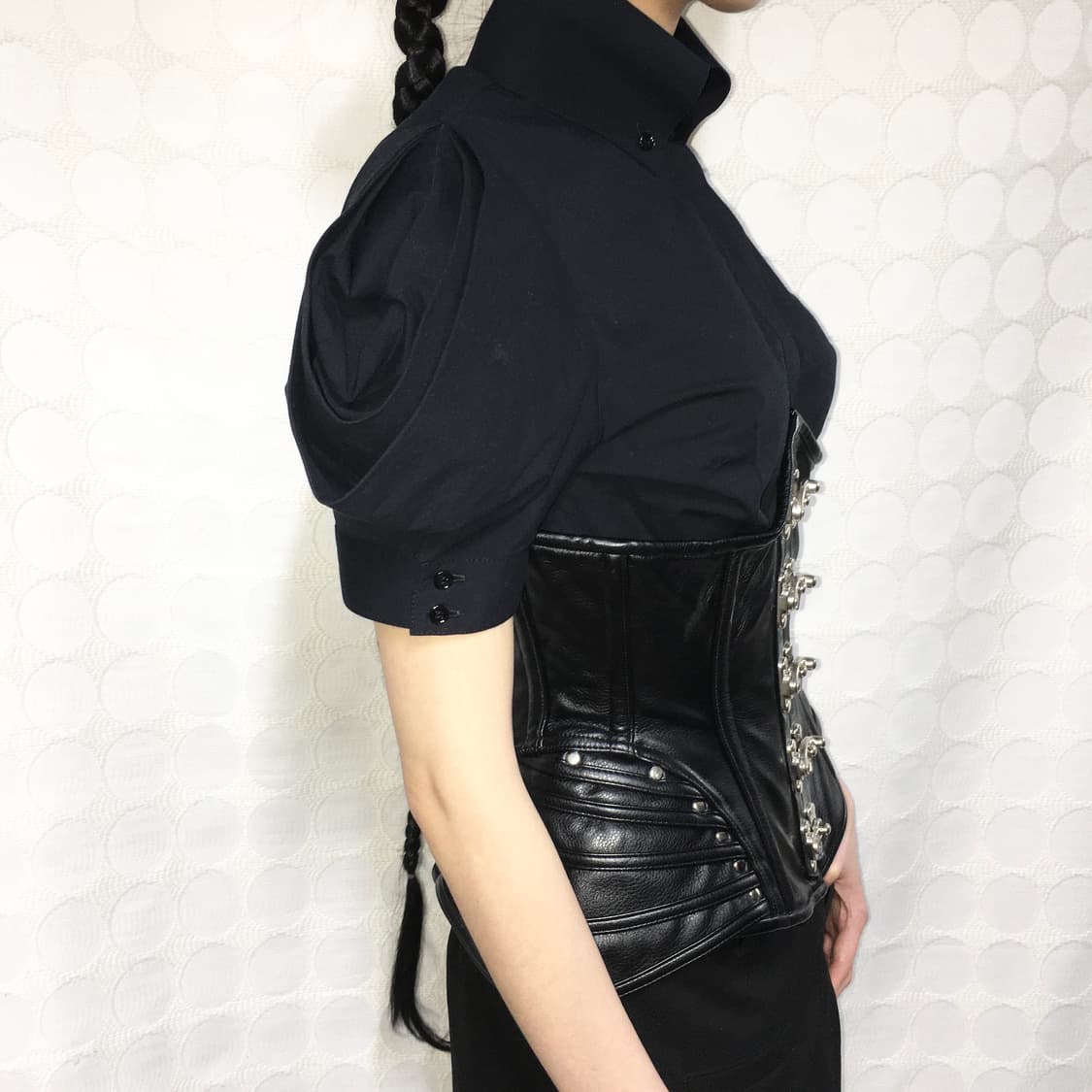 알렉산더 맥퀸 퍼프 숄더 반팔 셔츠 상품이미지3