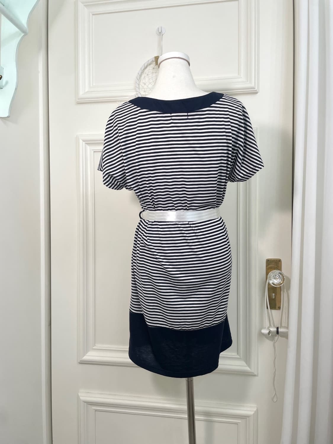 navy white stripe cotton midi opc 상품이미지3
