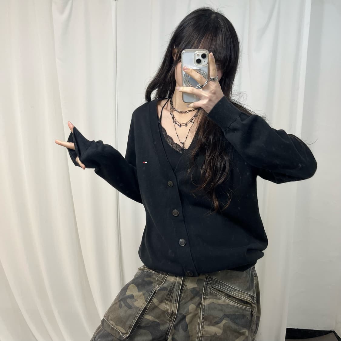 Tommy Hilfiger Black Cardigan 상품이미지2