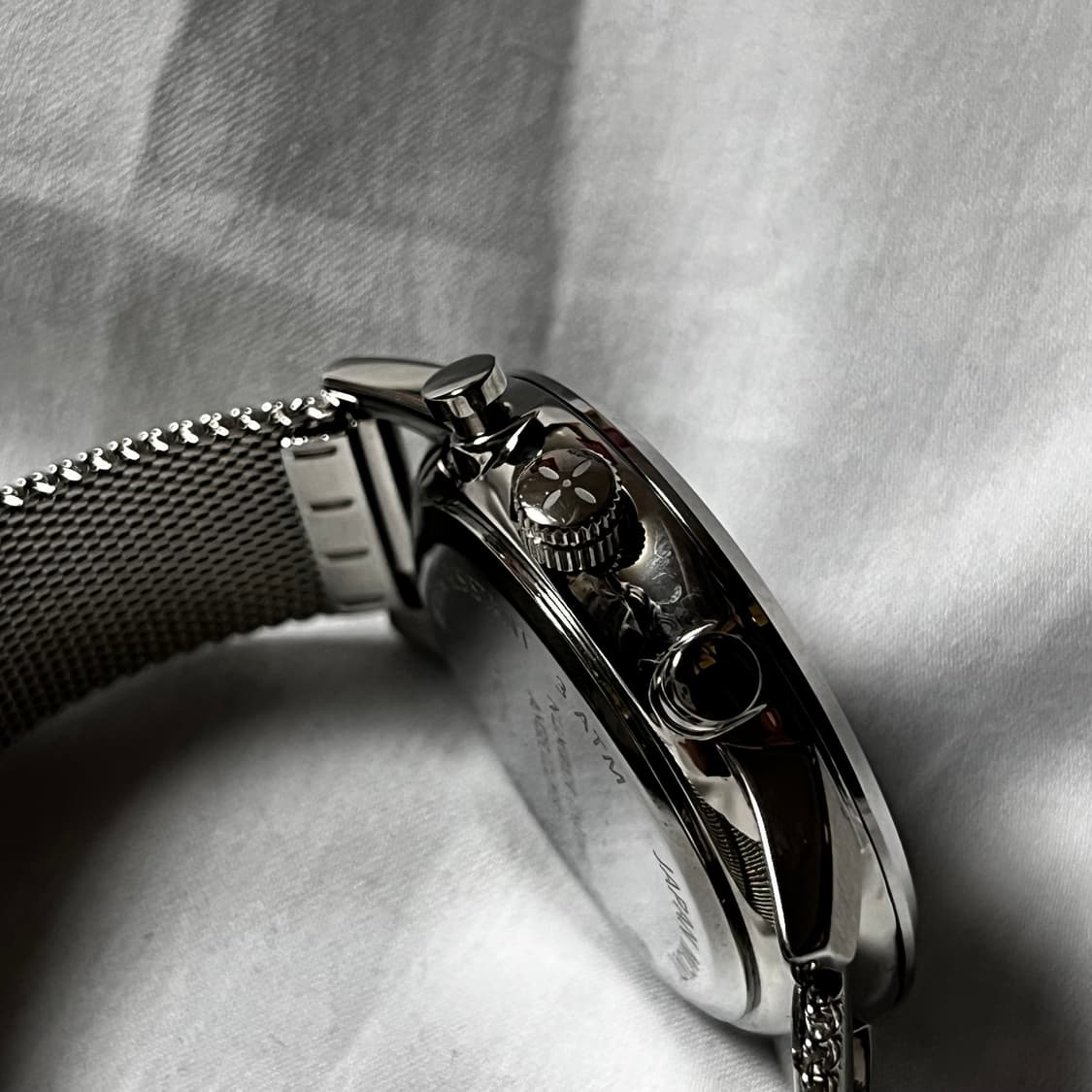 넘버나인x엔젤클로버 뮤직노트 실버 스트랩 워치 상품이미지6