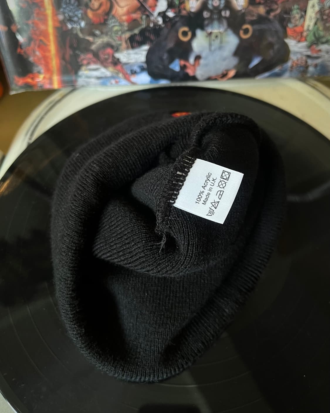 UK Vintage AC/DC Logo Boot Knit Beanie 상품이미지5