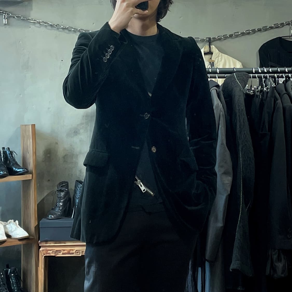 06aw 알렉산더 맥퀸 벨벳 블레이저 상품이미지3