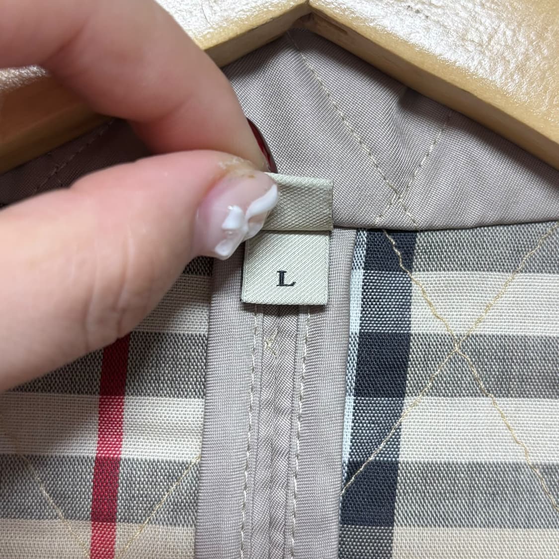 3827 버버리 베이지 퀄팅 노바체크 자켓 상품이미지7