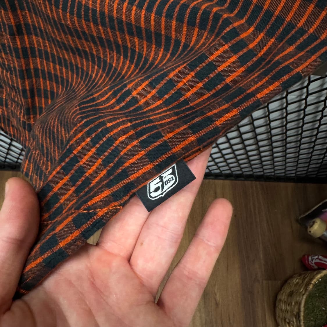 디젤 55dsl 체크 후드 워크 셔츠 전면 투포켓 포인트 브라운 상품이미지6