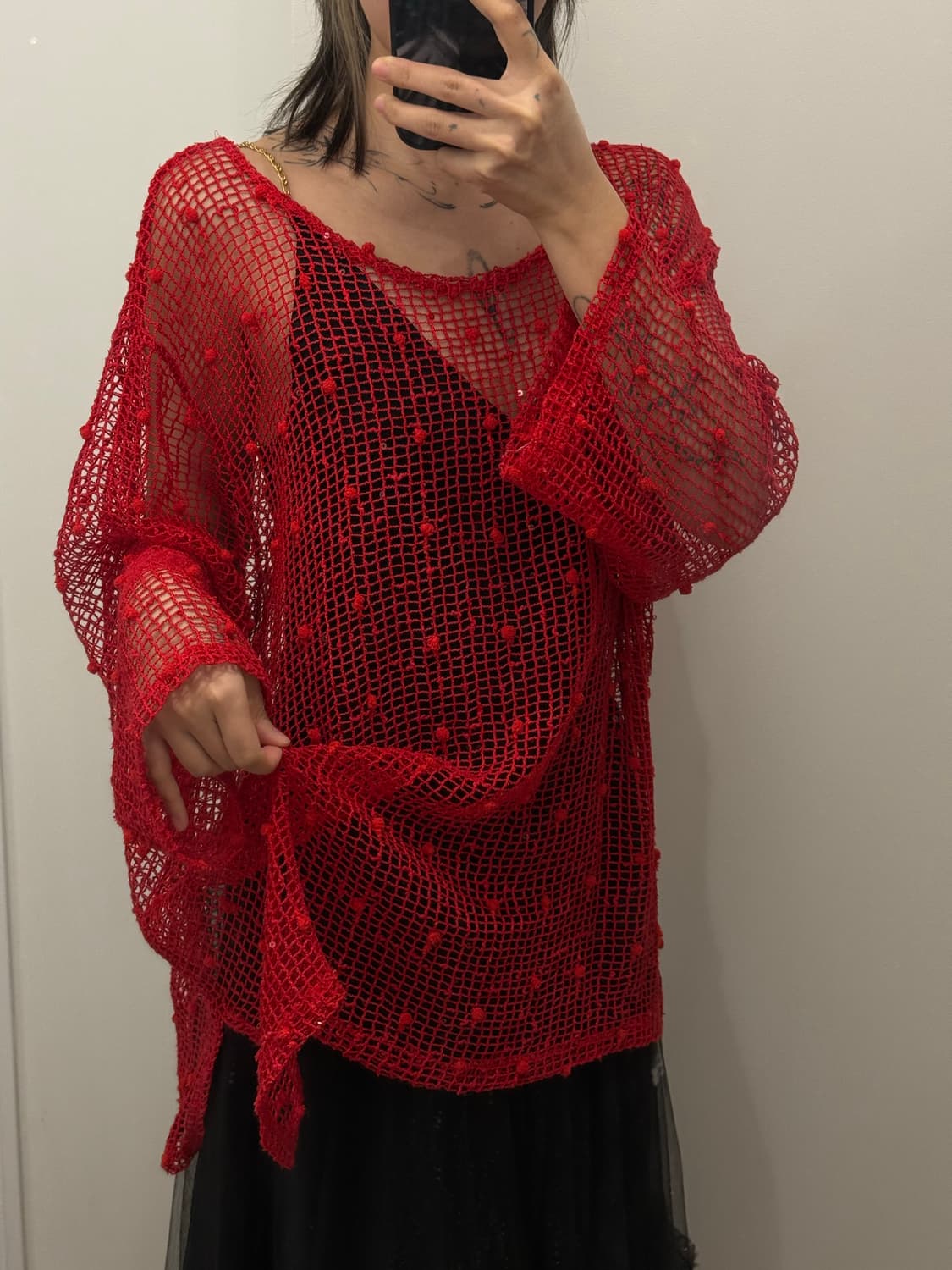 빈티지 그물 크로셰 니트 상품이미지5