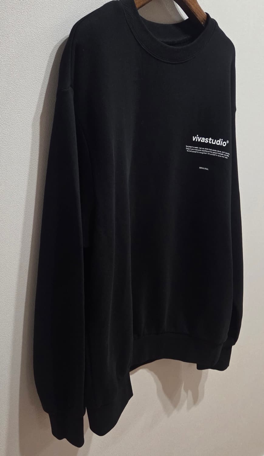 비바스튜디오 블랙 맨투맨 티셔츠 M 상품이미지2