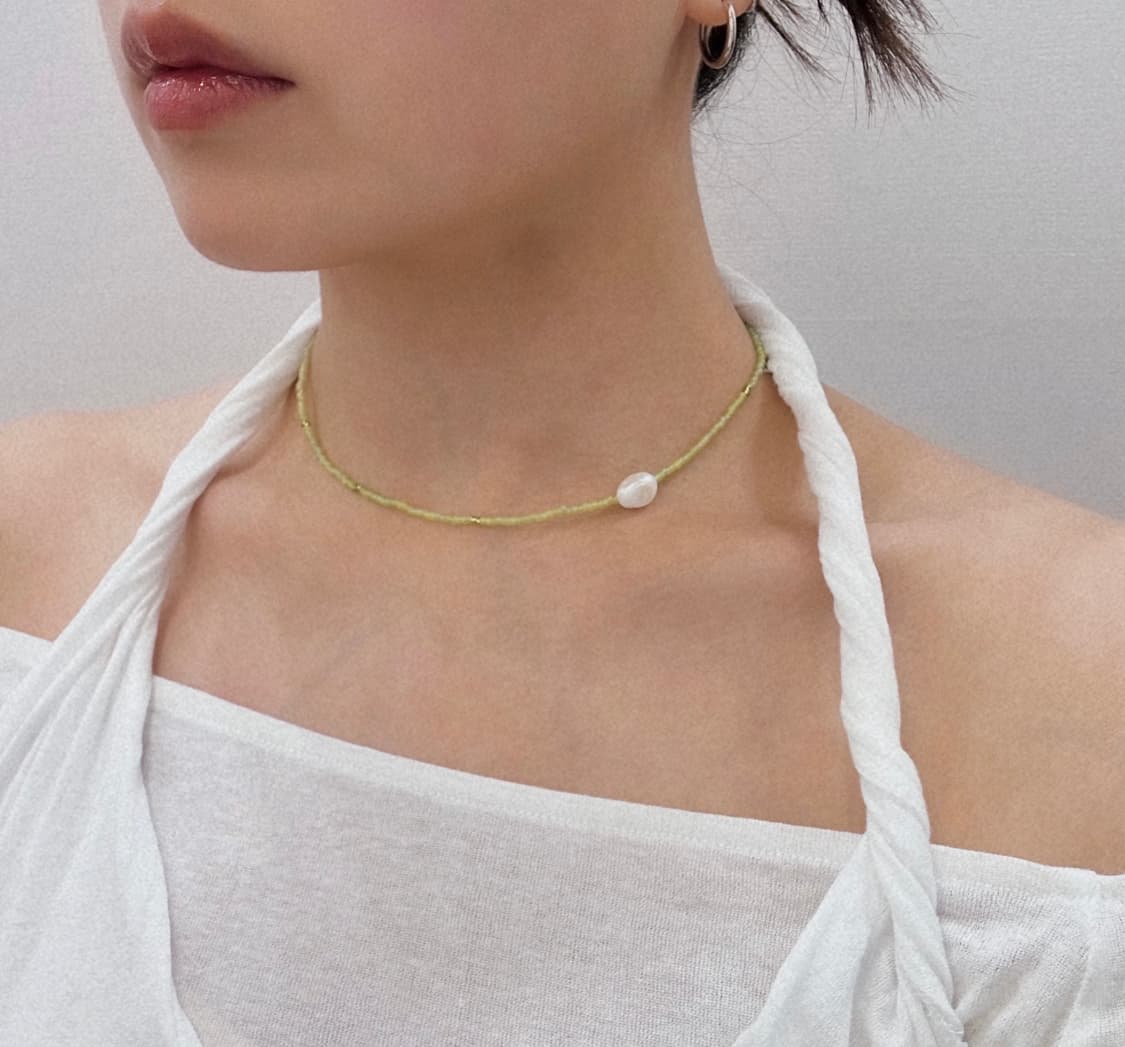 Lime pearl necklace 상품이미지5