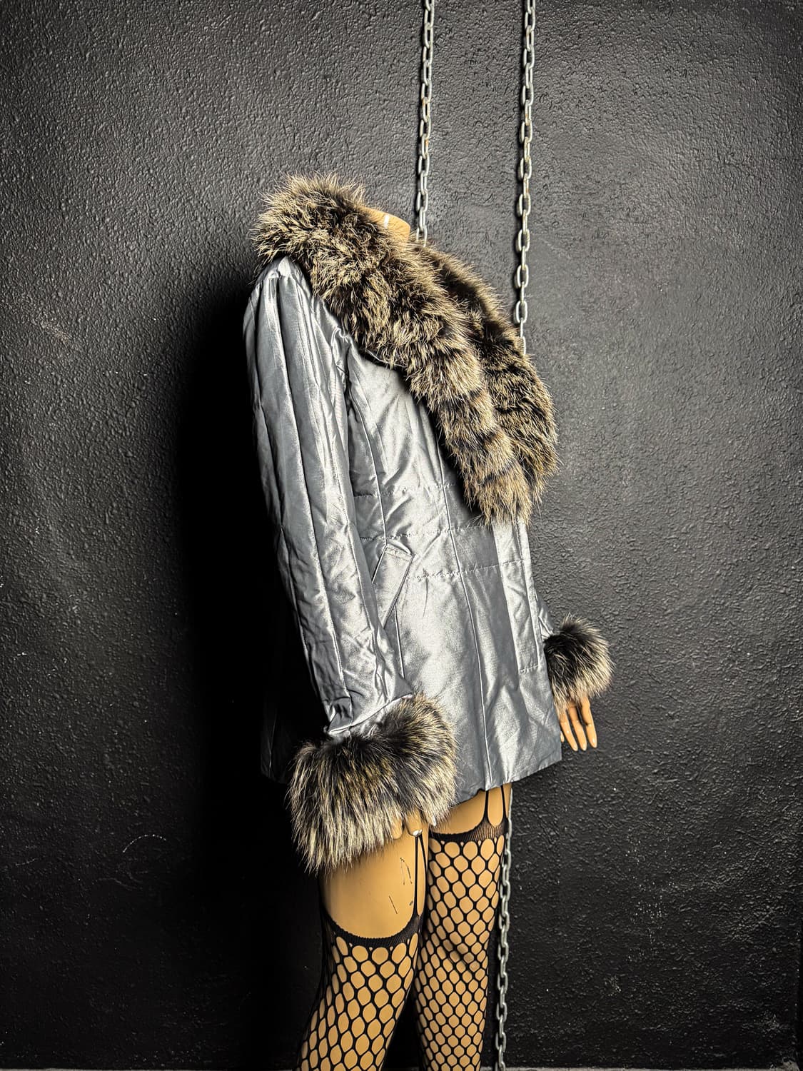 HIROKO BIS – Metallic Fur Down Coat   상품이미지4