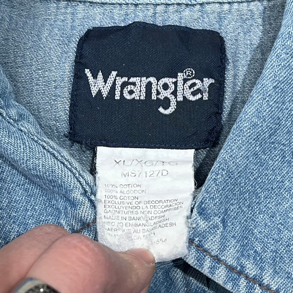 랭글러 워크 데님셔츠 s08976 상품이미지6