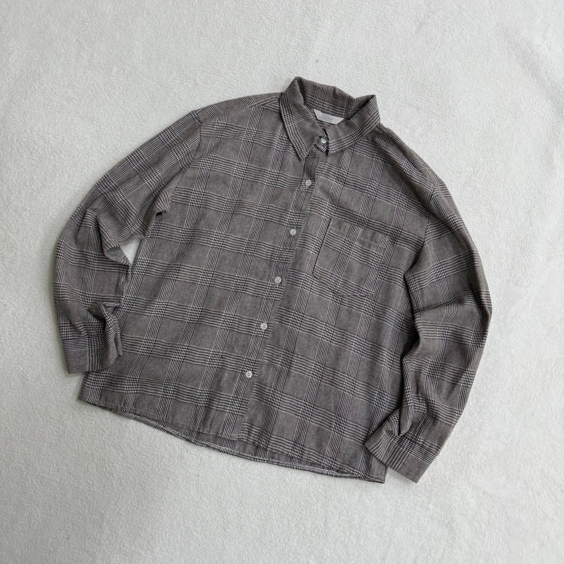 실측확인 빈티지 체크 긴팔 셔츠 0330T 상품이미지1