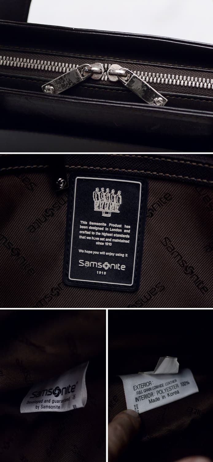 쌤소나이트 폴리오 풀그레인 사피아노 레더 슬림 브리프케이스 상품이미지10