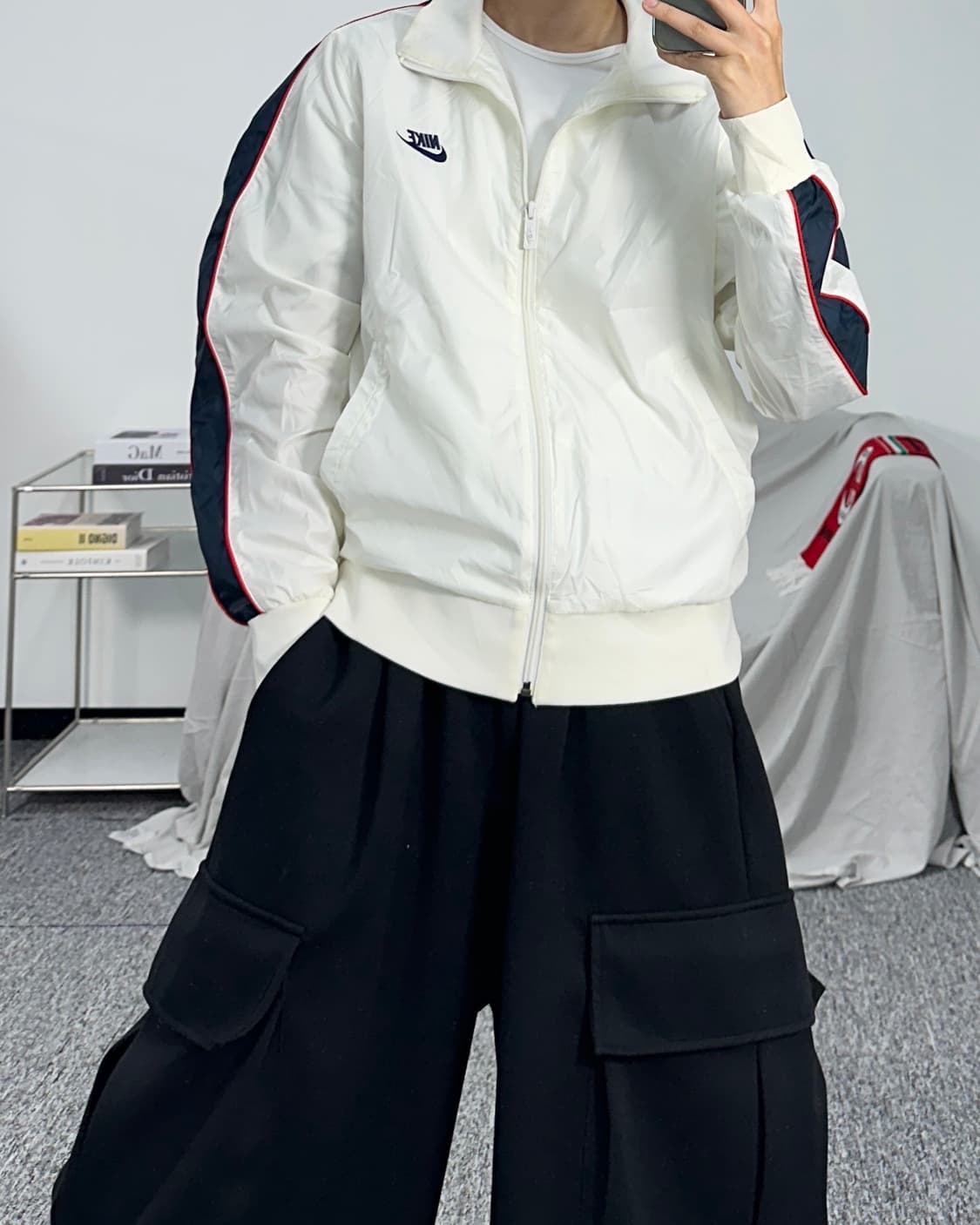 나이키 00s 화이트 바람막이 M 상품이미지4