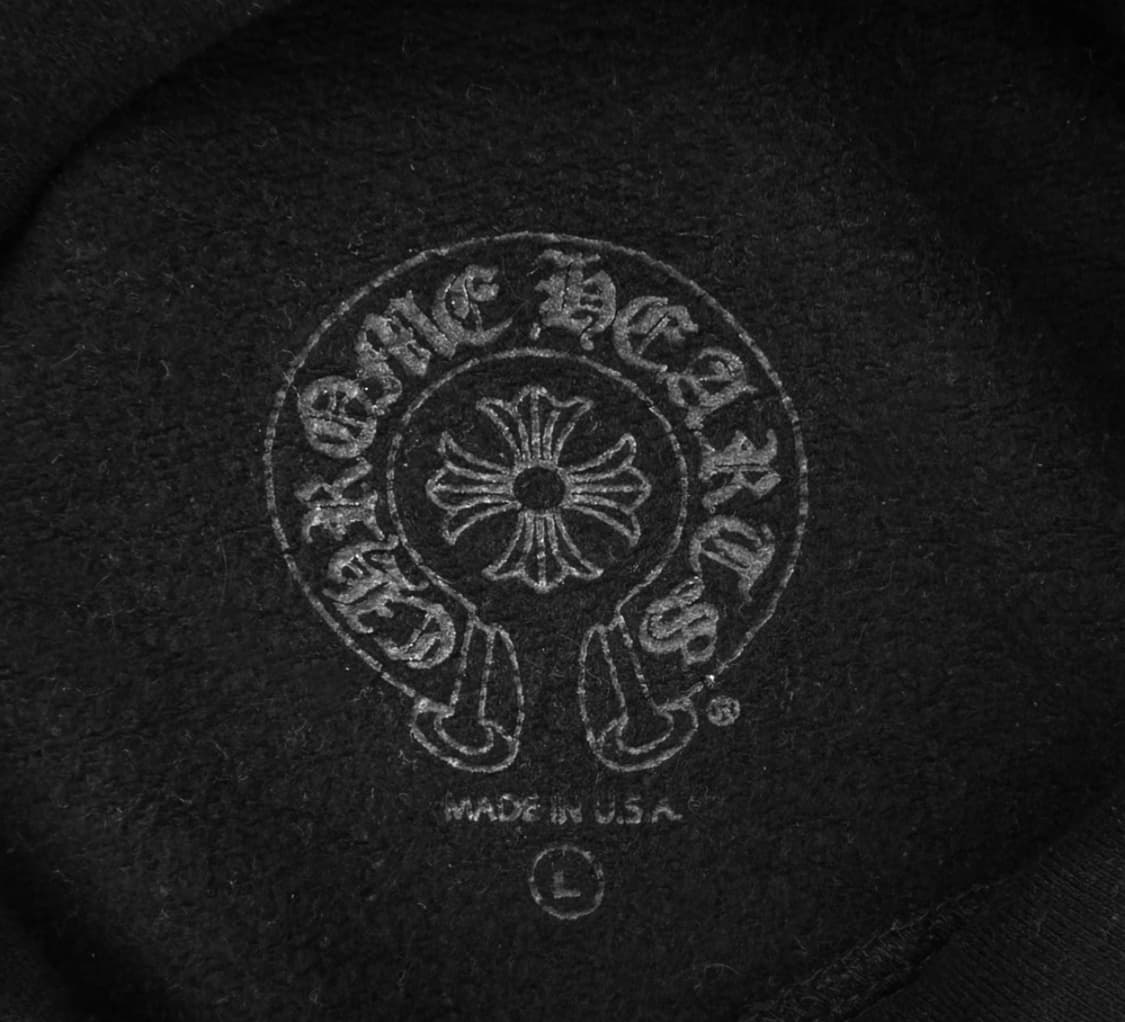 [L] 크롬하츠 남성 말리부 로고 한정 홀스슈 말발굽 후드 티셔츠 블랙 상품이미지6